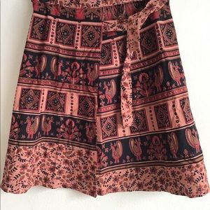 Wrap on skirt New Peachy red black India 100% cotton wrap skirt